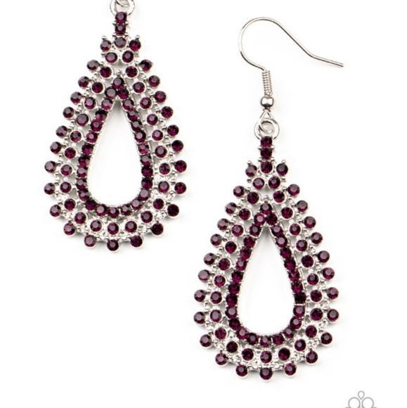 Purple earrings paparazzi